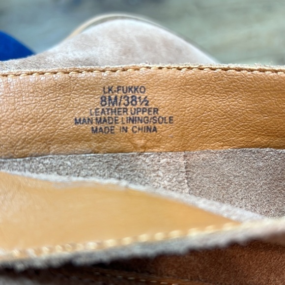 NWOB Lucky Brand Fukko Light Brown Suede Mid Calf Boots 38.5/8M - Picture 7 of 7